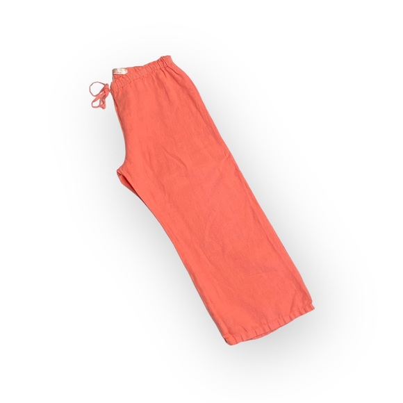 Juicy Couture Baby ♔ Easy Linen Pant ♔ Coral Pink ♔ Girl’s 6 6X ♔ Slouchy Chic ♔ - Picture 3 of 16